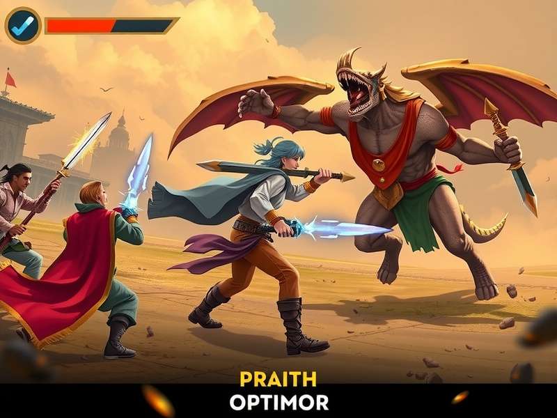 Pune Battle Legend gameplay screenshot showing hero fighting mythical creatures